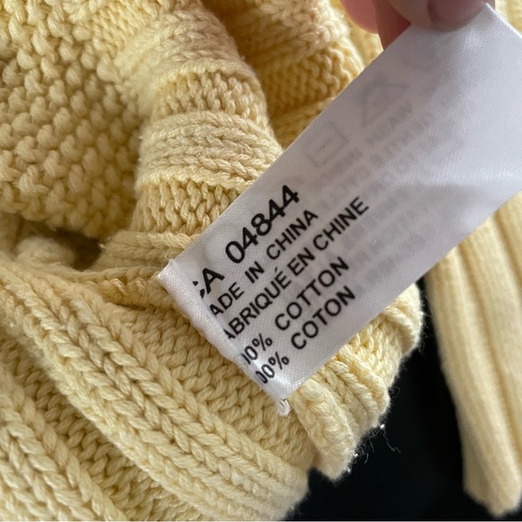 Y2K Vintage Jessica Sport Yellow Knit Vneck Pullover Sweater Size Medium - Picture 8 of 8